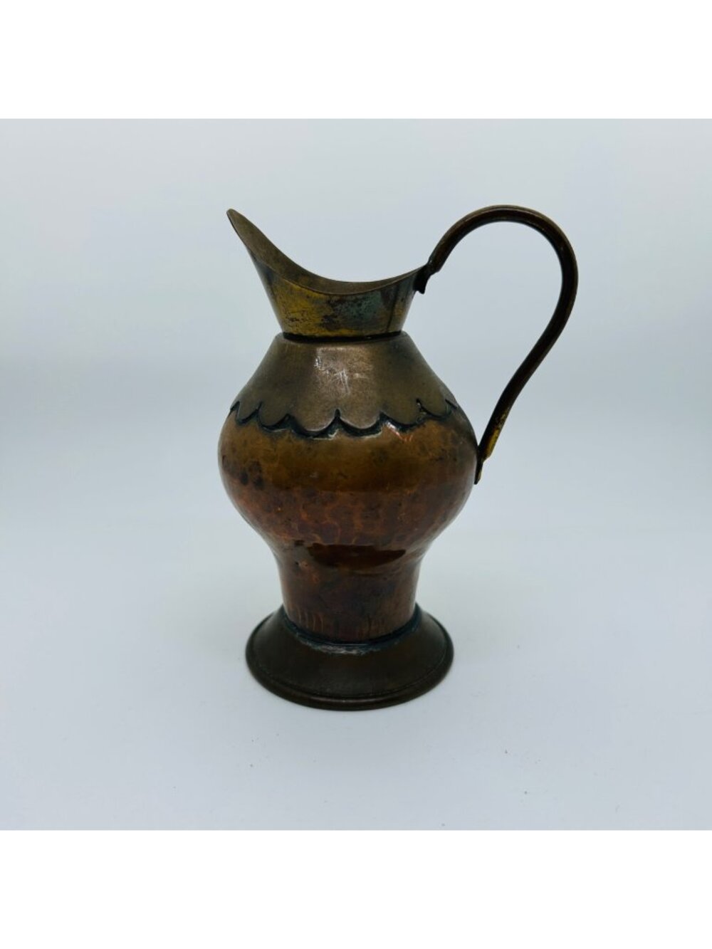 Vintage Maudoux Dinant Belgium Copper Brass Pitcher Antique Dinanderie Jug
